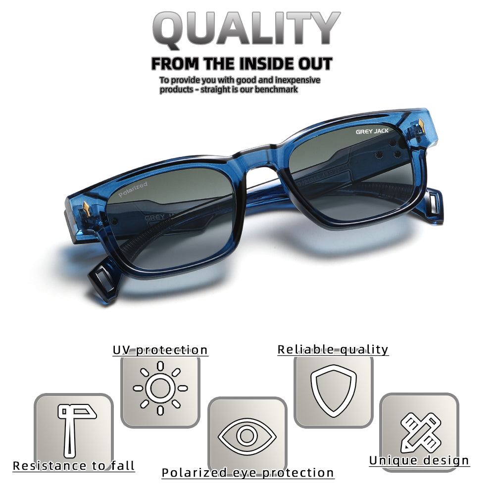 Blue Frame Double Green Lens