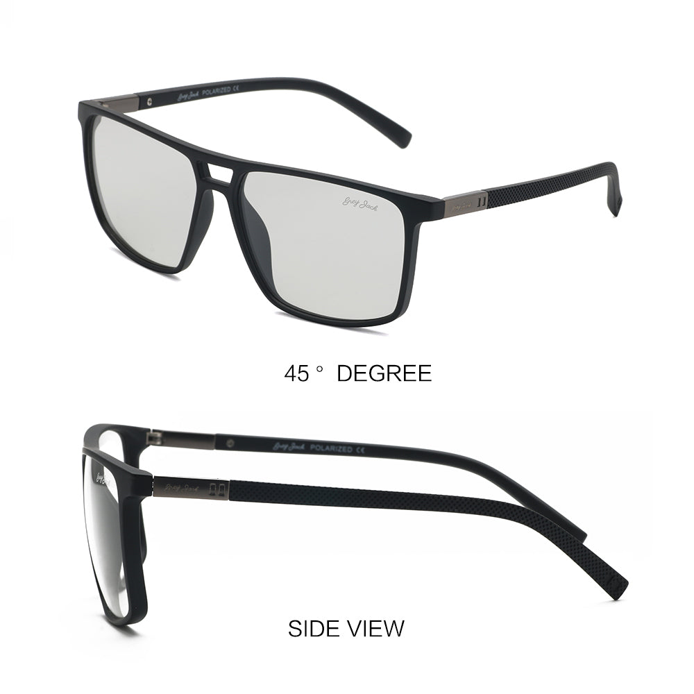 Matte Black Frame Photochromic Black Lens