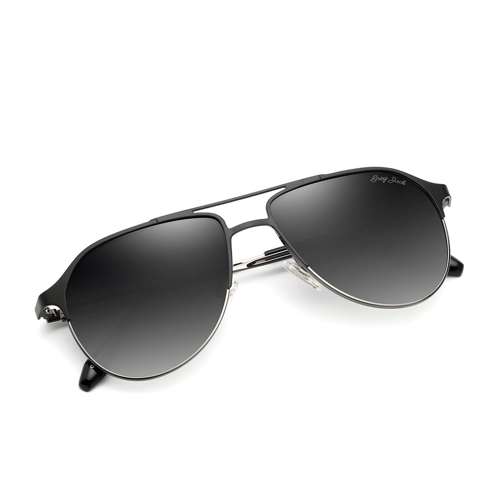 Gun Black Frame Double Black Lens