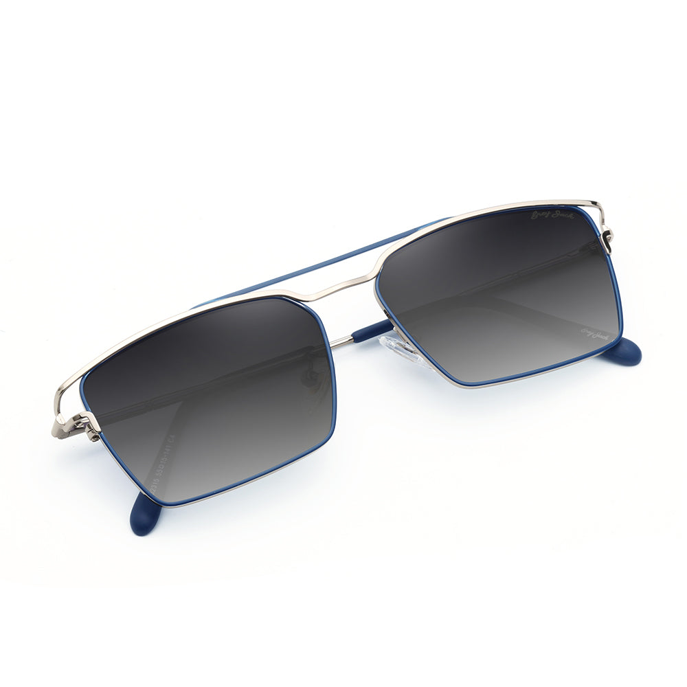 Silver Blue Frame Gradient Gray Lens