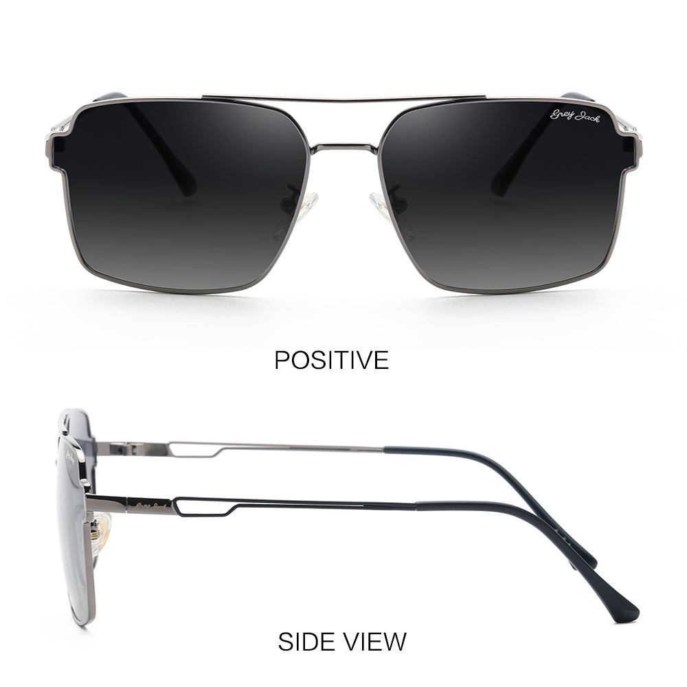 Gun Frame Gradient Black Lens