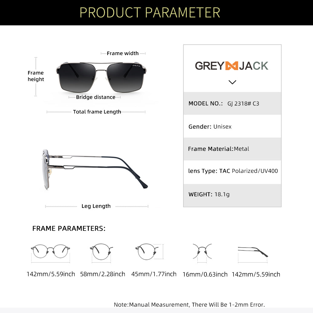 Gun Frame Gradient Black Lens