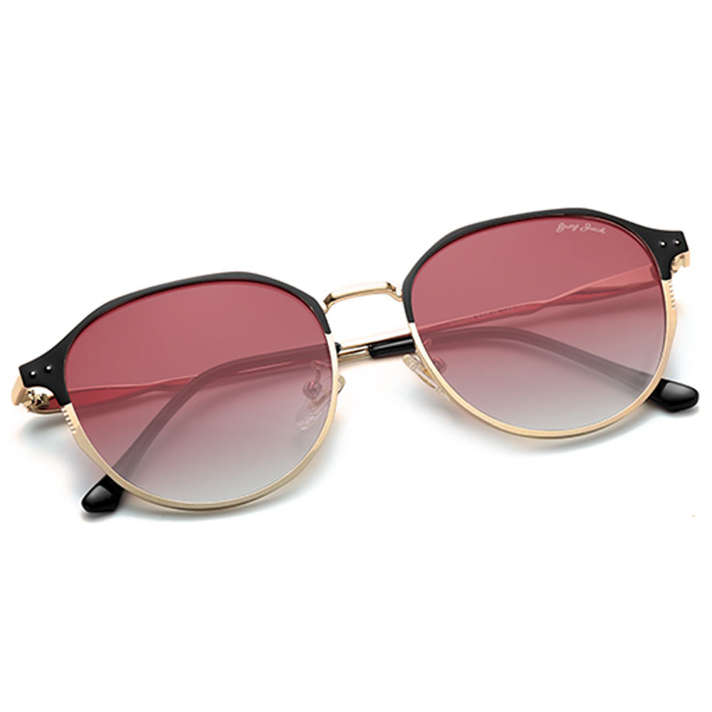 Gold Black Frame Gradient Pink Lens