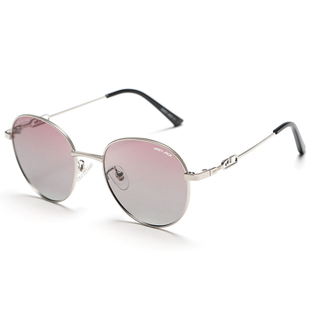 Silver Frame Pink Lens 