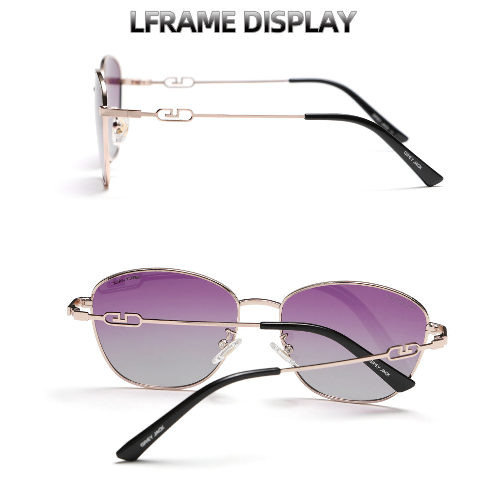 Golden Frame Double Purple Lens