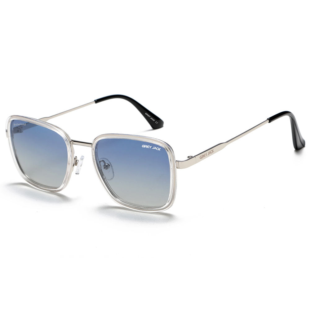 Silver Frame Double Blue Lens