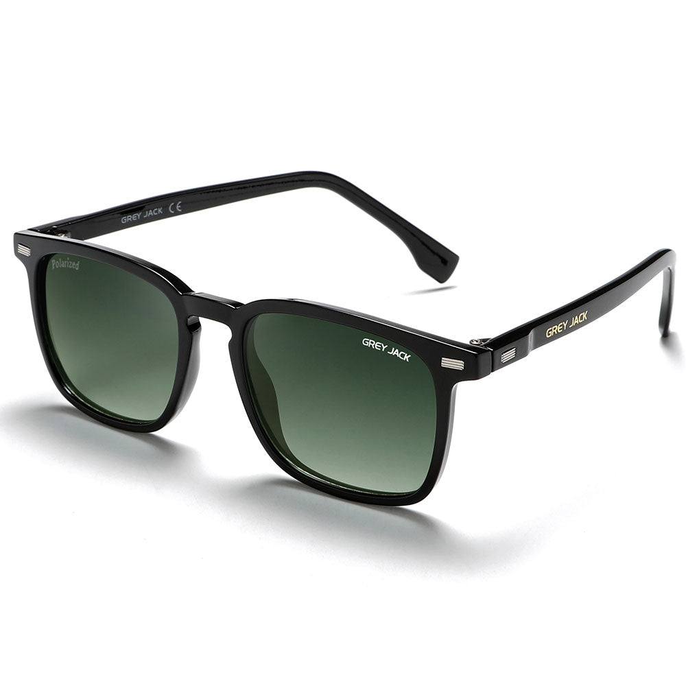 Black Frame Gradient Green Lens