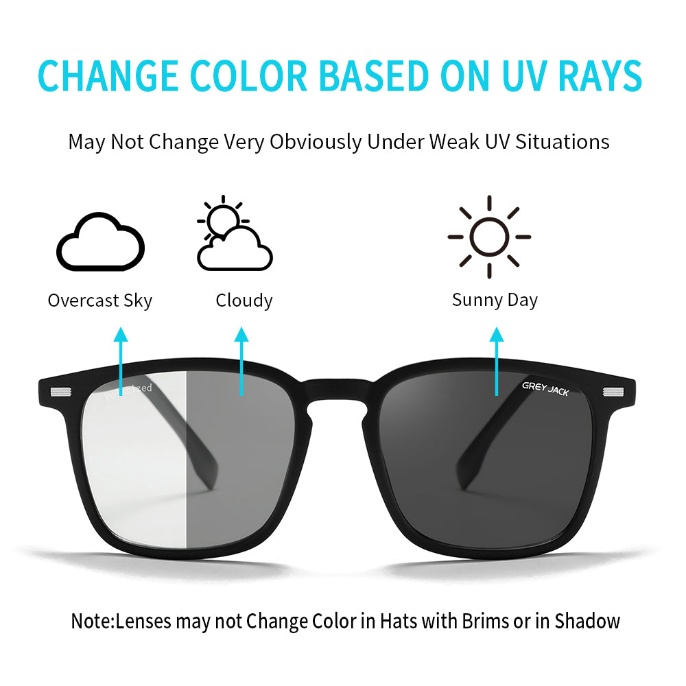 Black Frame Photochromic Lens