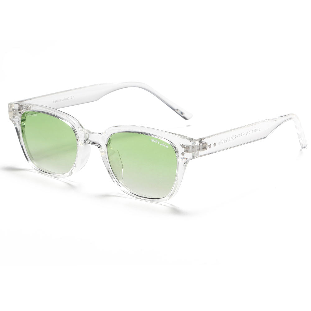 Transparent Frame Green Lens