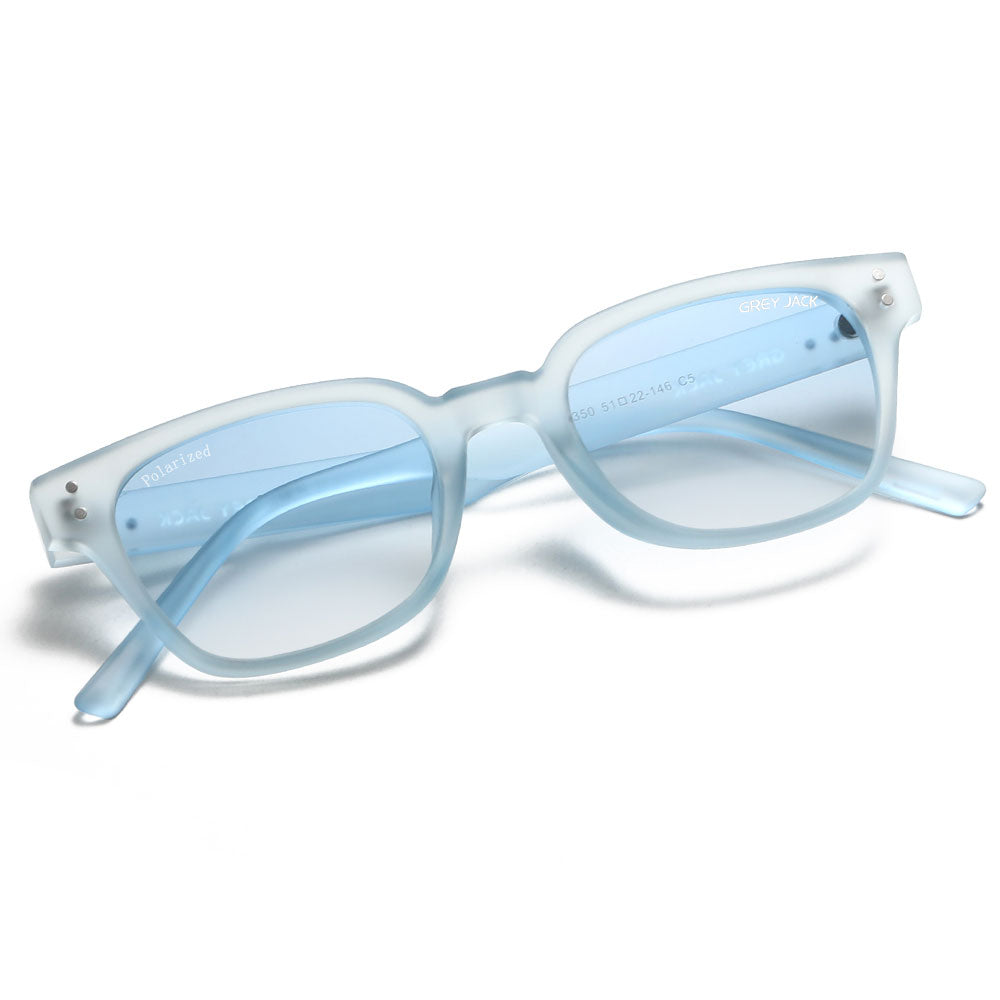 Transparent Blue Frame Blue Lens