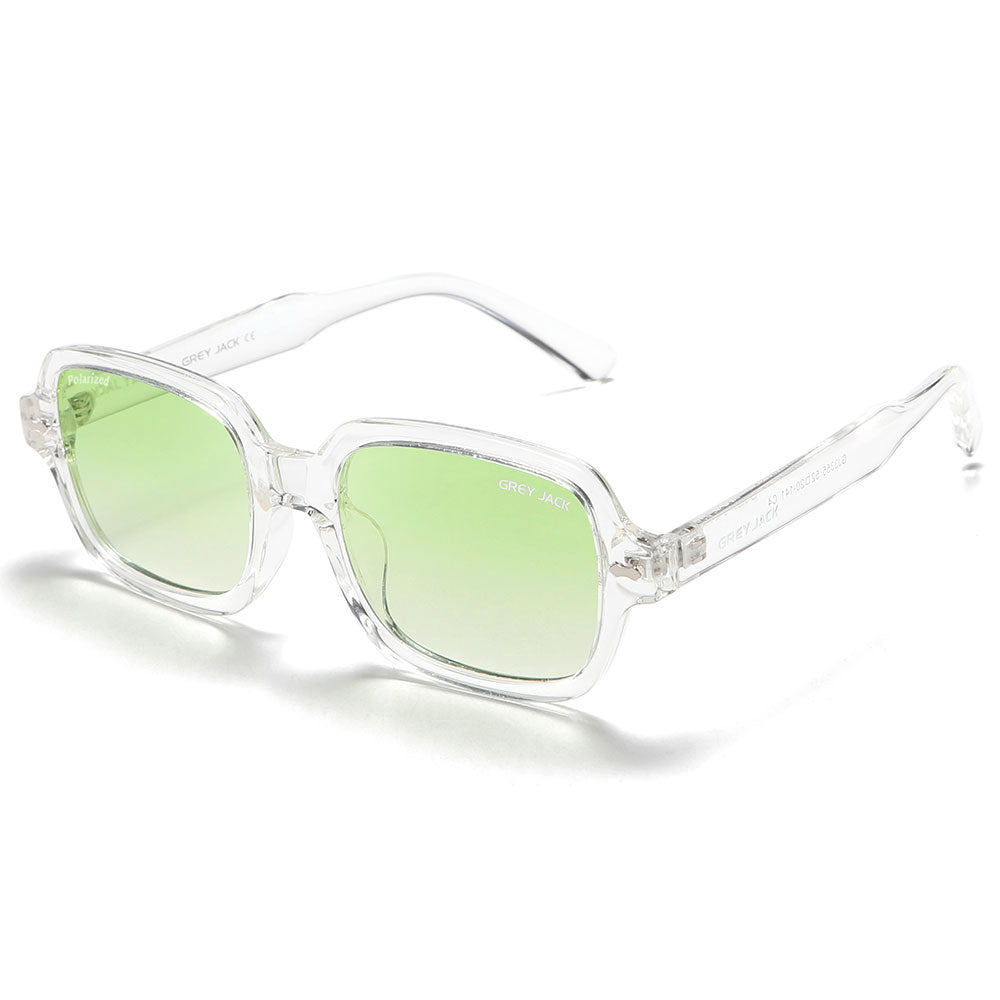 Transparent Frame Gradient Green Lens