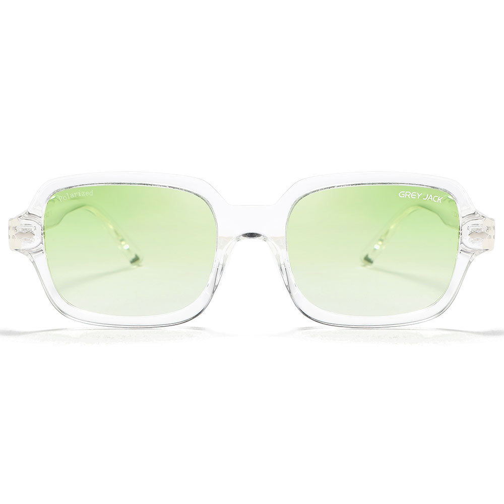 Transparent Frame Gradient Green Lens