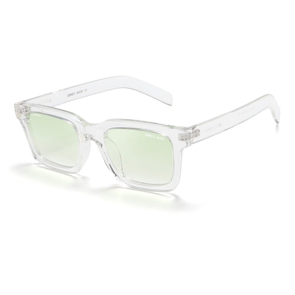 Transparent Frame Gradient Green Lens