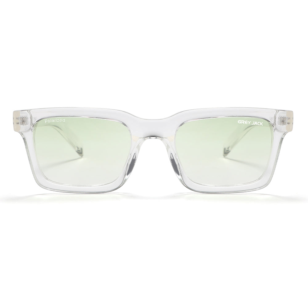 Transparent Frame Gradient Green Lens