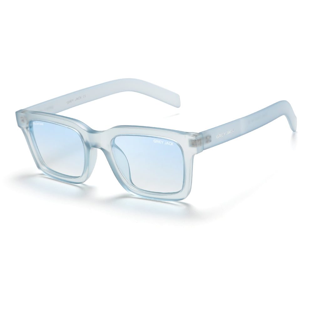 Transparent Blue Frame Gradient Blue Lens