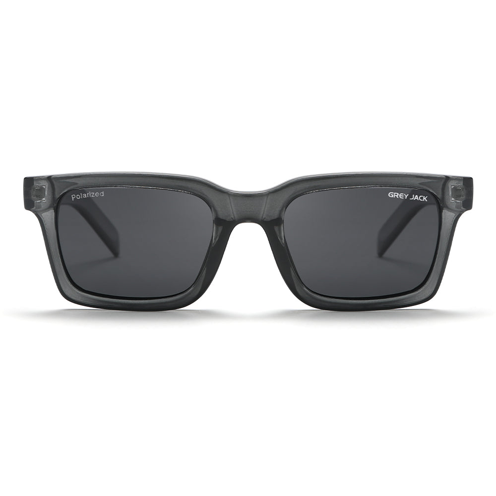 Transparent Dark Grey Frame Black Lens