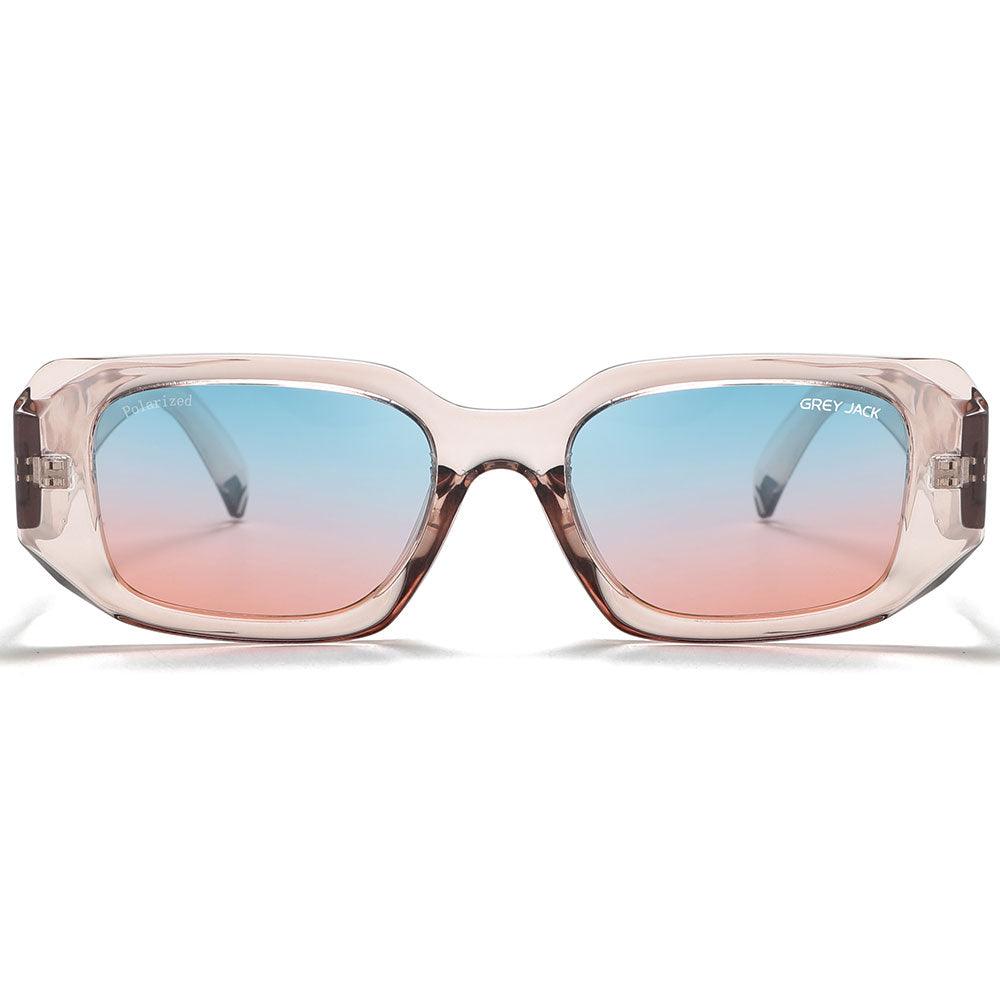 Transparent Pink Frame Blue Pink Lens