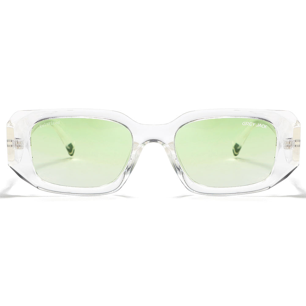 Transparent Frame Gradient Green Lens