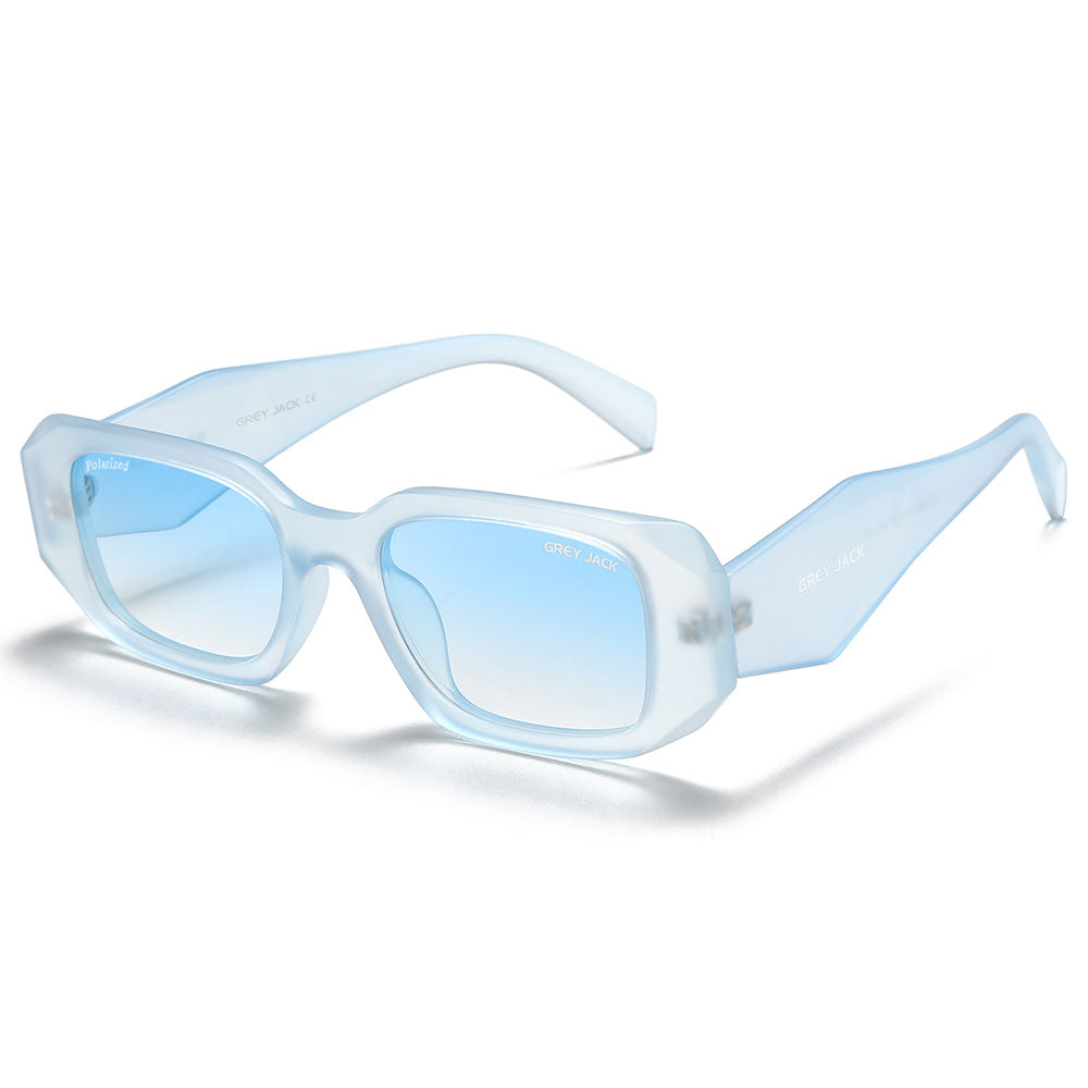 Transparent Blue Frame Gradient Blue Lens