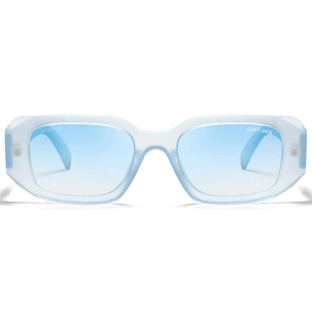 Transparent Blue Frame Gradient Blue Lens