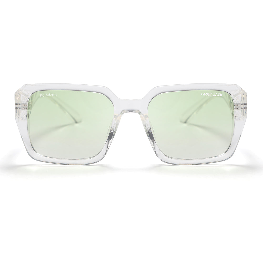 Transparent Frame Gradient Green Lens