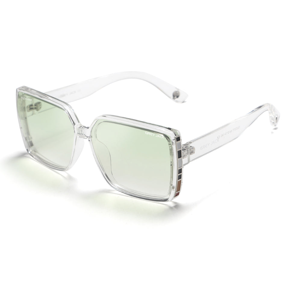 Transparent Frame Gradient Green Lens