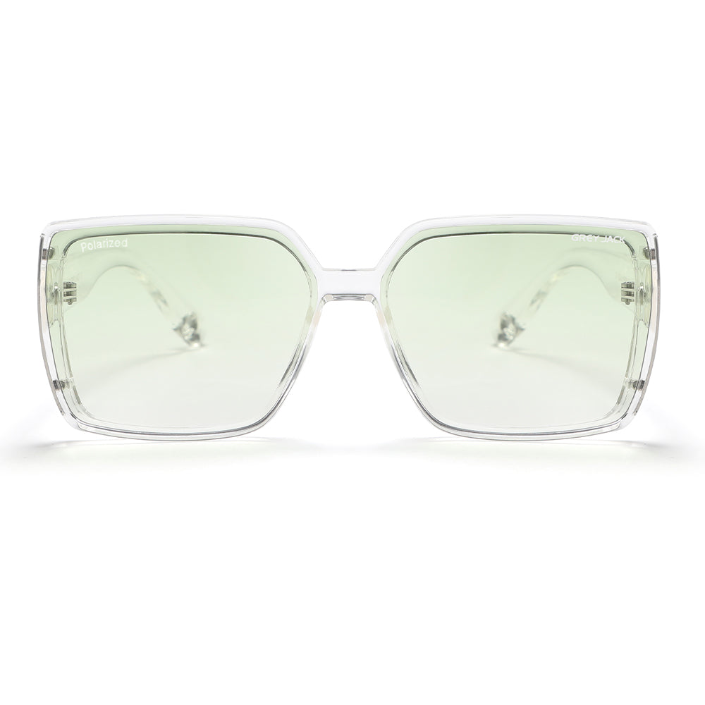 Transparent Frame Gradient Green Lens