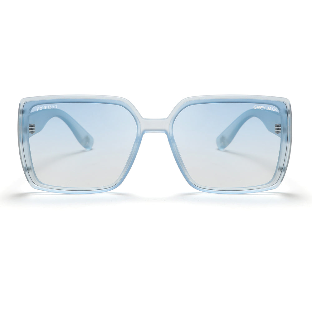 Transparent Blue Frame Gradient Blue Lens