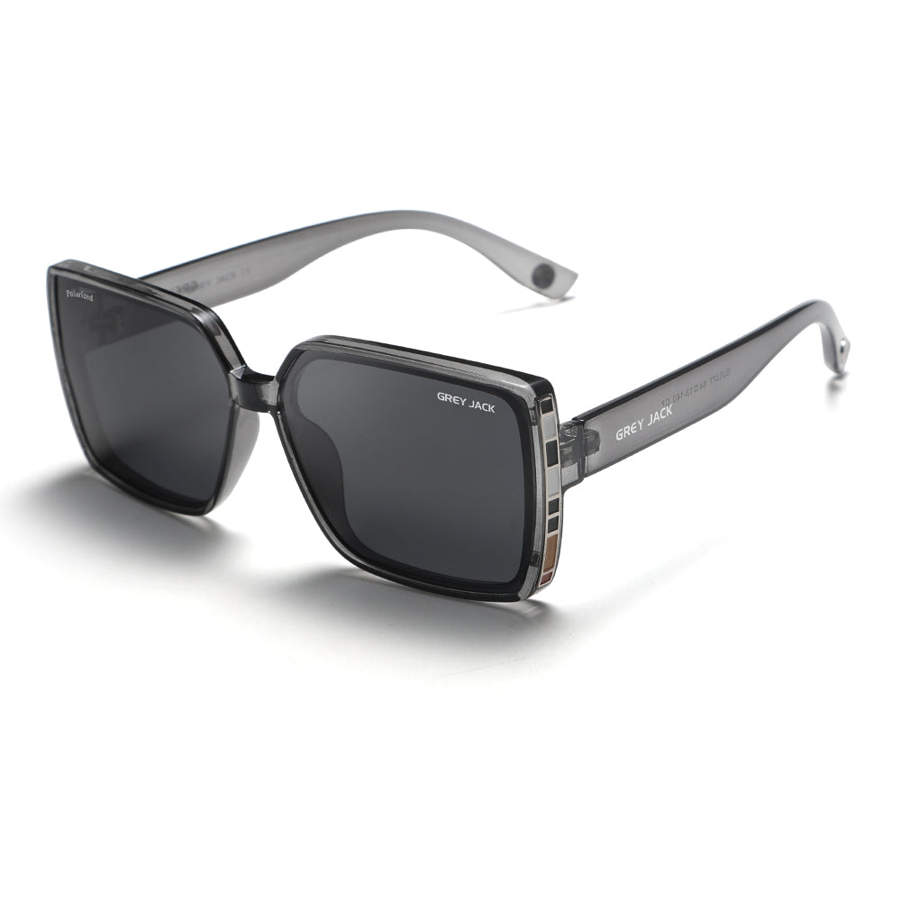 Transparent Dark Grey Frame Black Lens