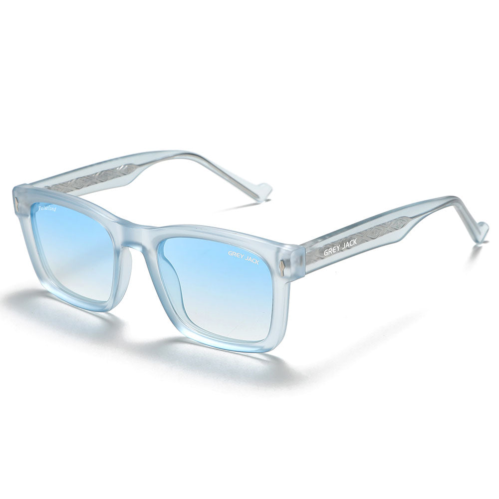 Transparent Blue Frame Gradient Blue Lens