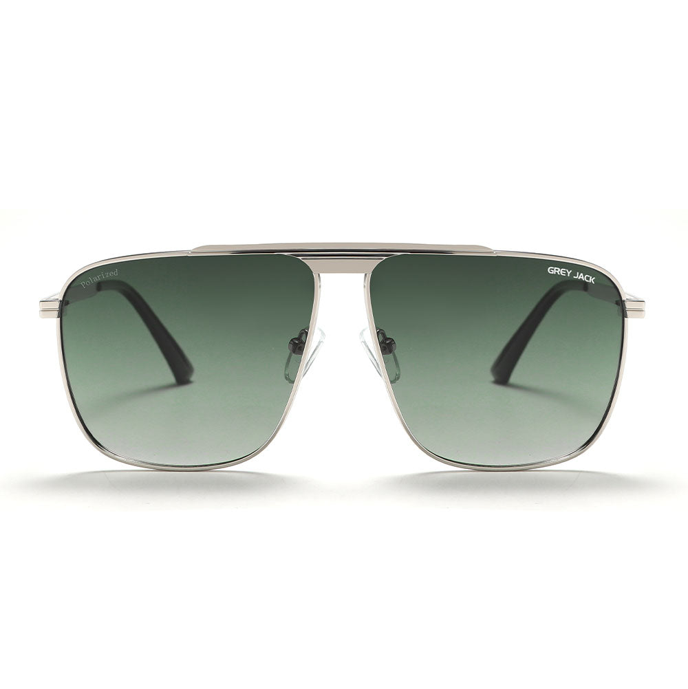Silver Frame Double Green Lens