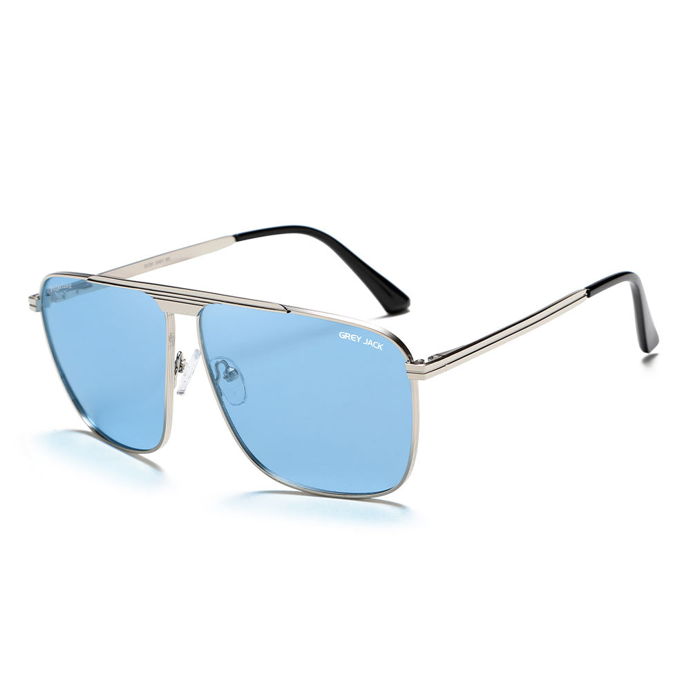 Silver Frame Blue Lens