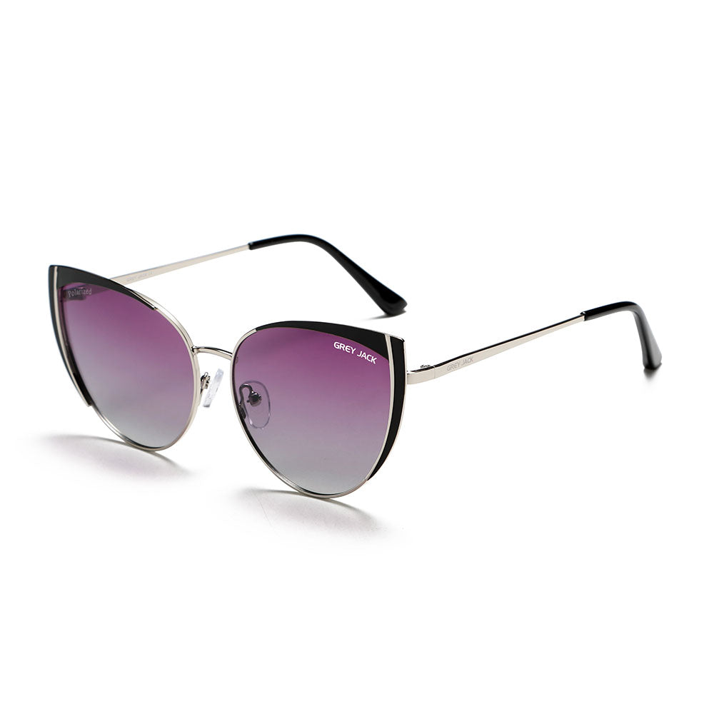 Silver Frame Gradient Purple Lens