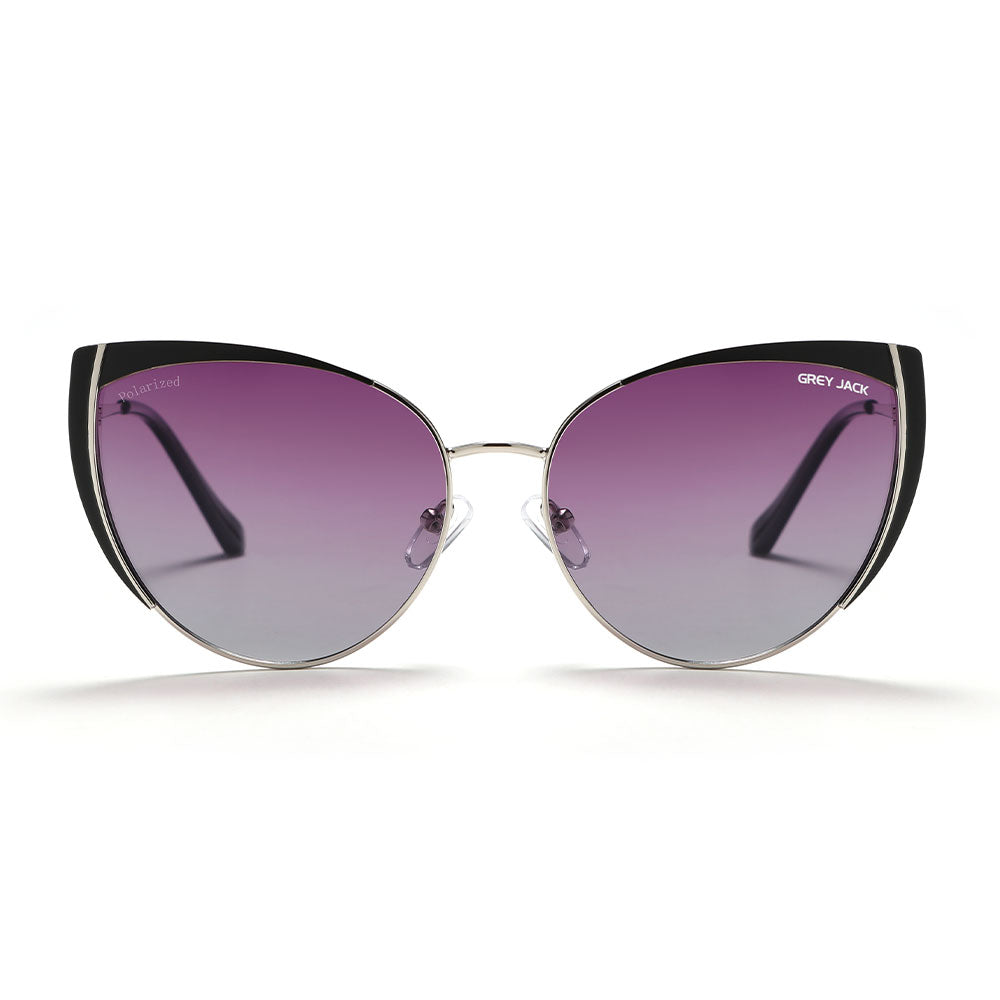 Silver Frame Gradient Purple Lens