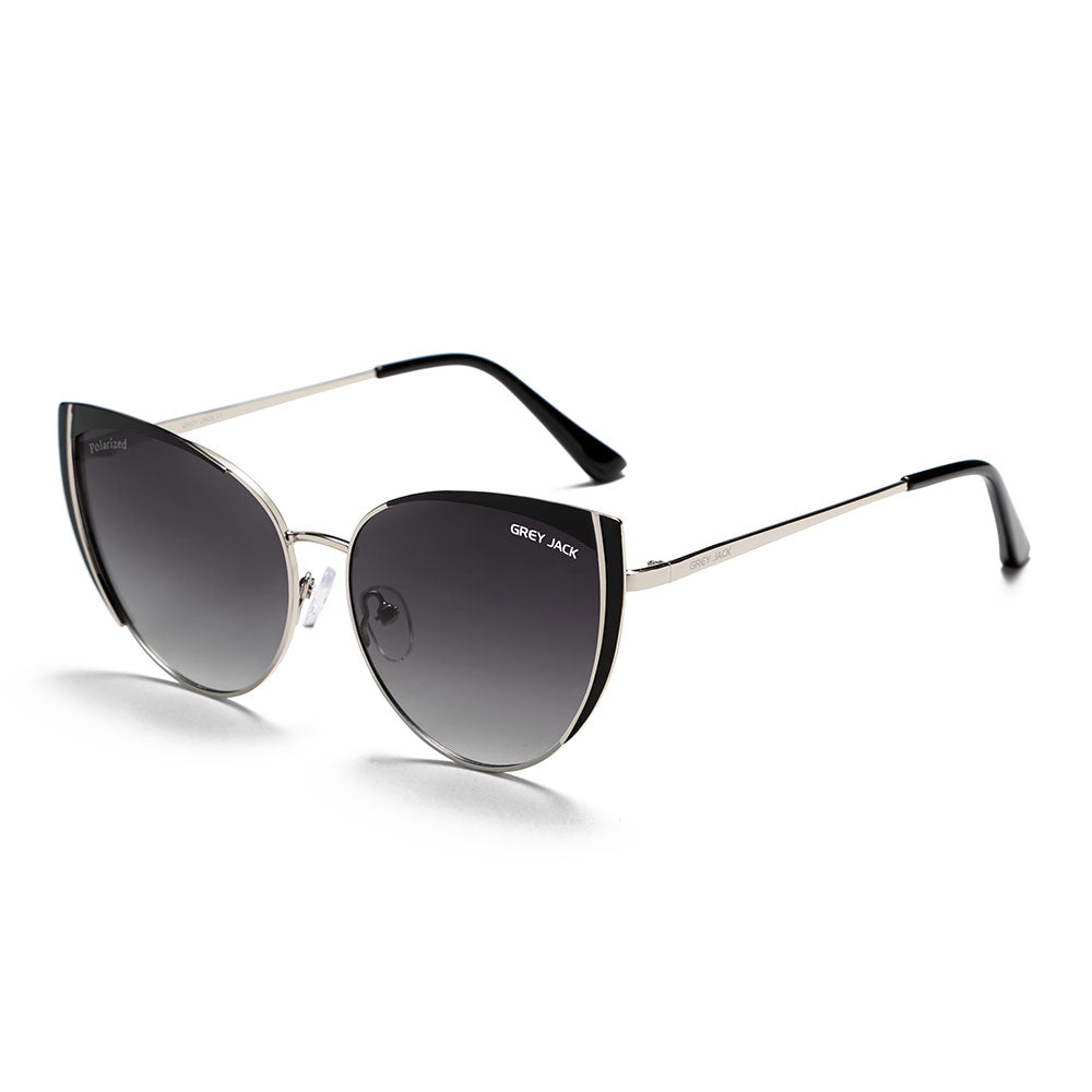  Silver Frame Gradient Black Lens