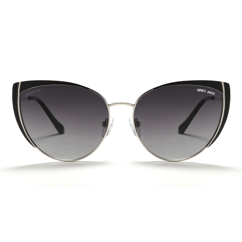  Silver Frame Gradient Black Lens