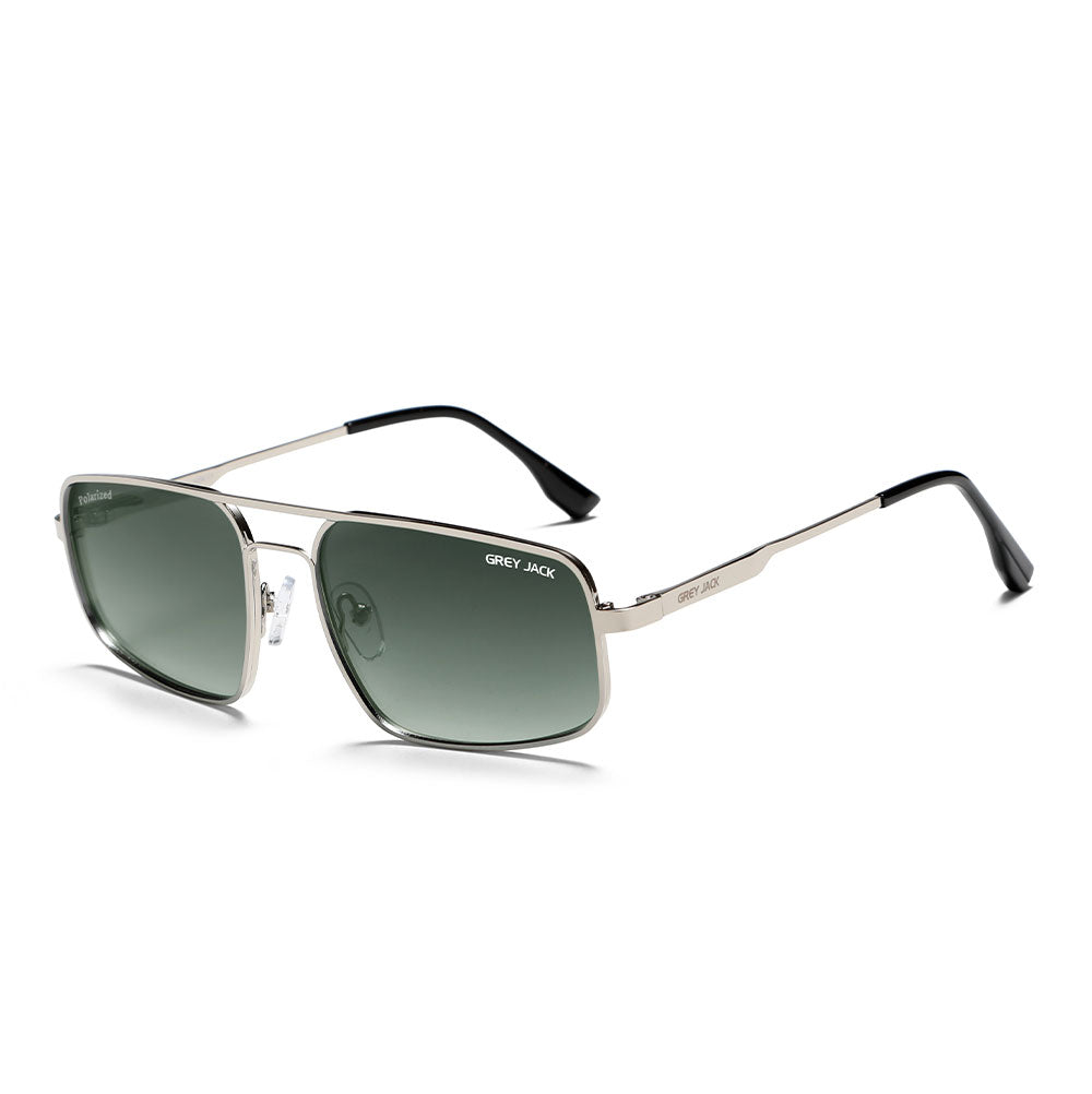 Silver Frame Double Green Lens