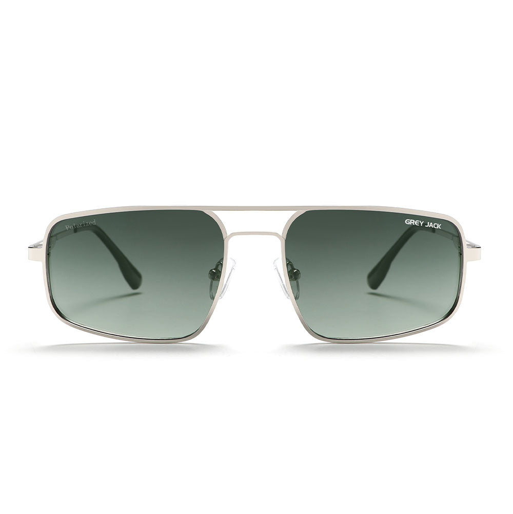 Silver Frame Double Green Lens