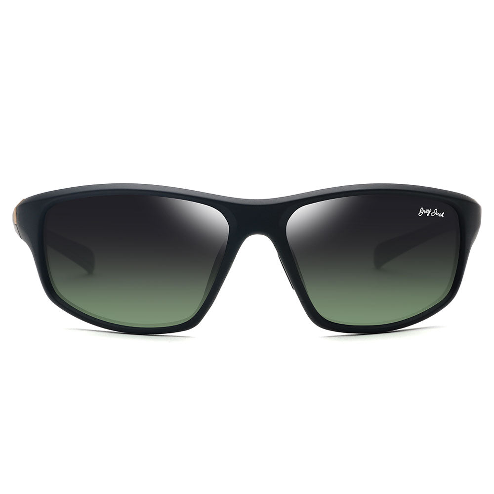 Matte Black Frame Gradient Green Lens