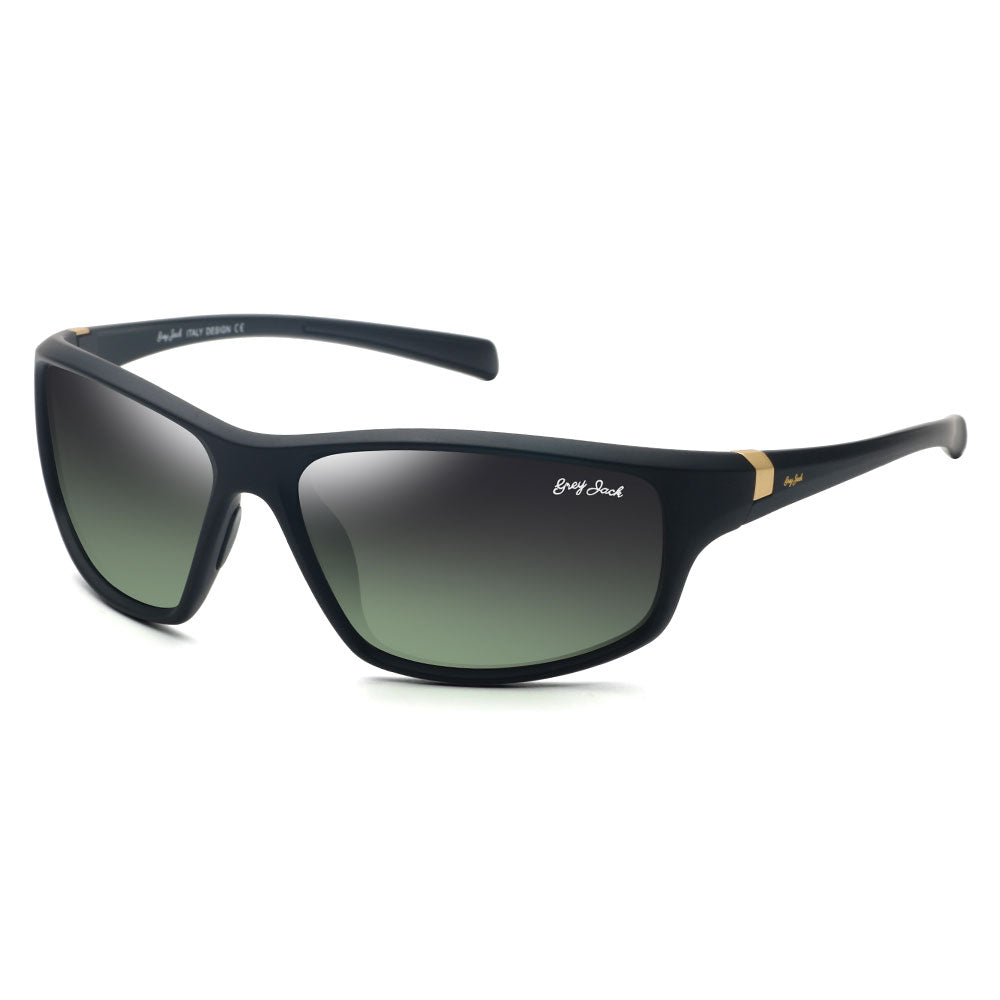 Matte Black Frame Gradient Green Lens