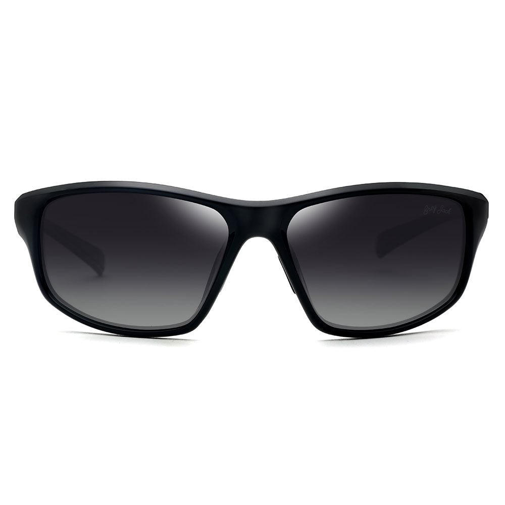 Shiny Black Frame Gradient Black Lens