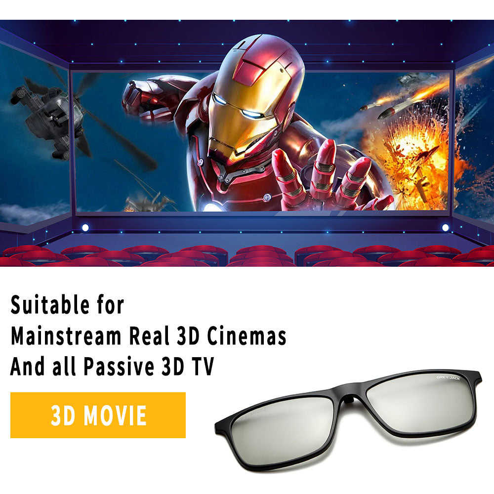GREY JACK 3D Polarized Lens Clip On Glasses with 4PCS Magnetic Lens 60 –  GreyJack-sunglasses