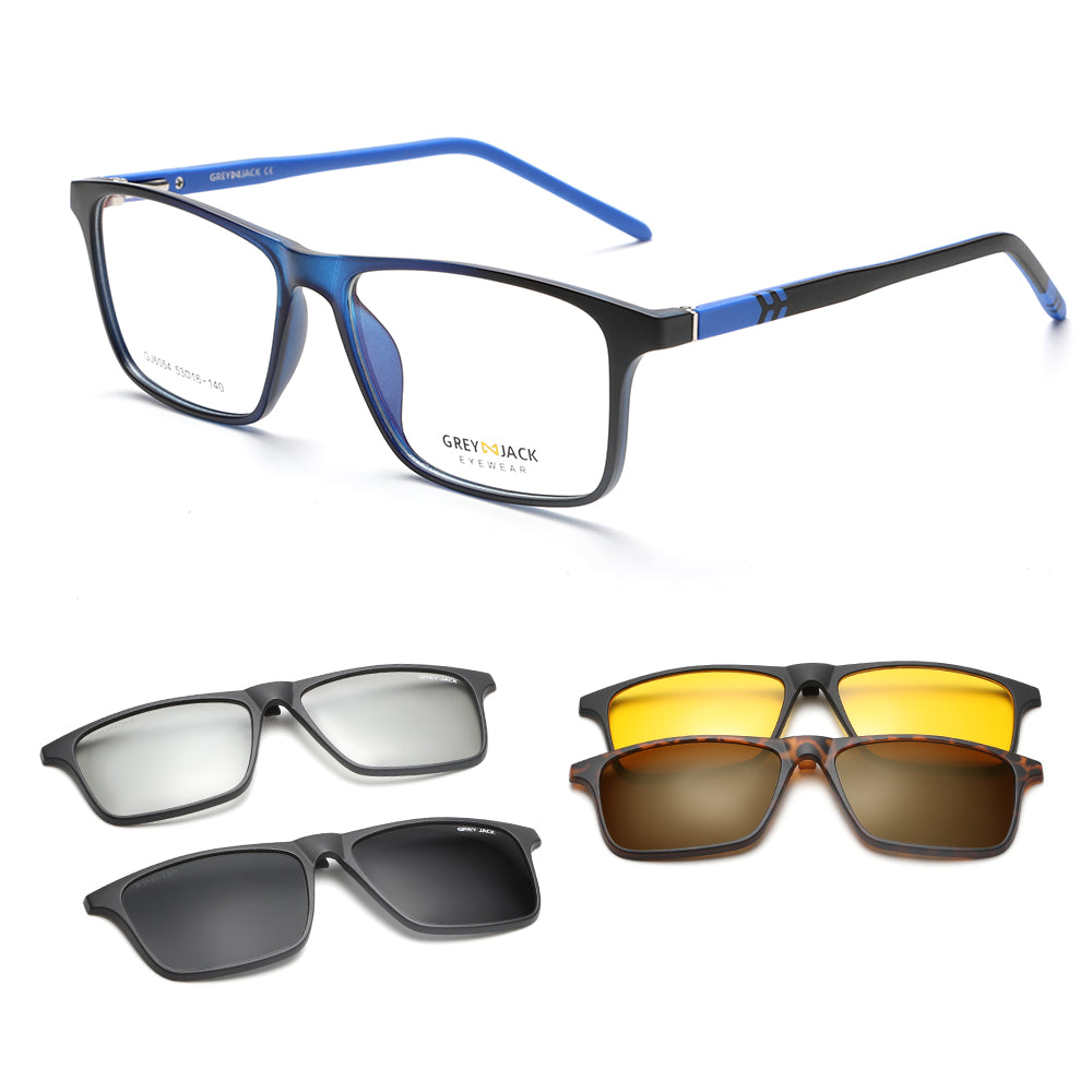 Black Blue Frame Multicolor Lens