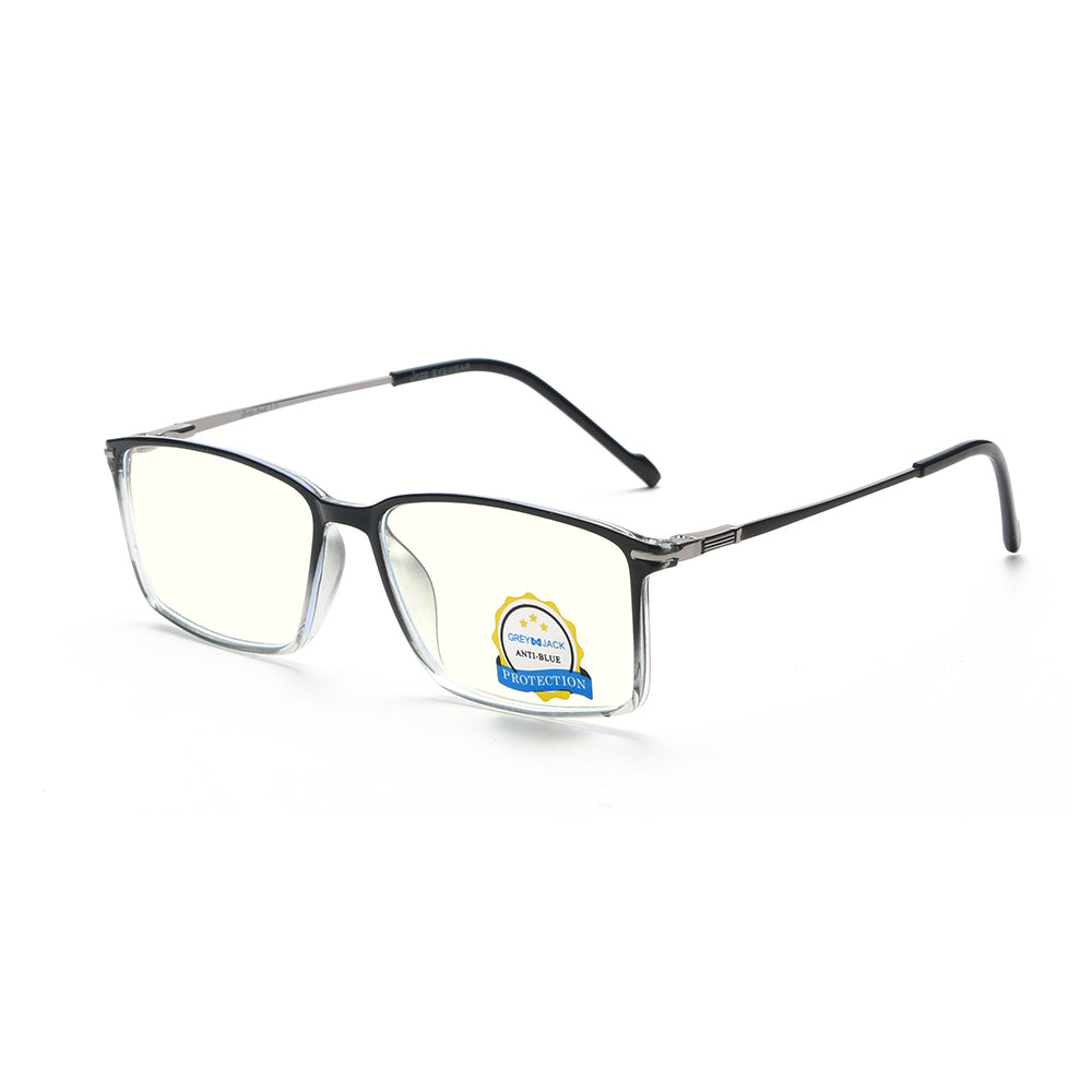 Gradient Black Frame Clear Lens