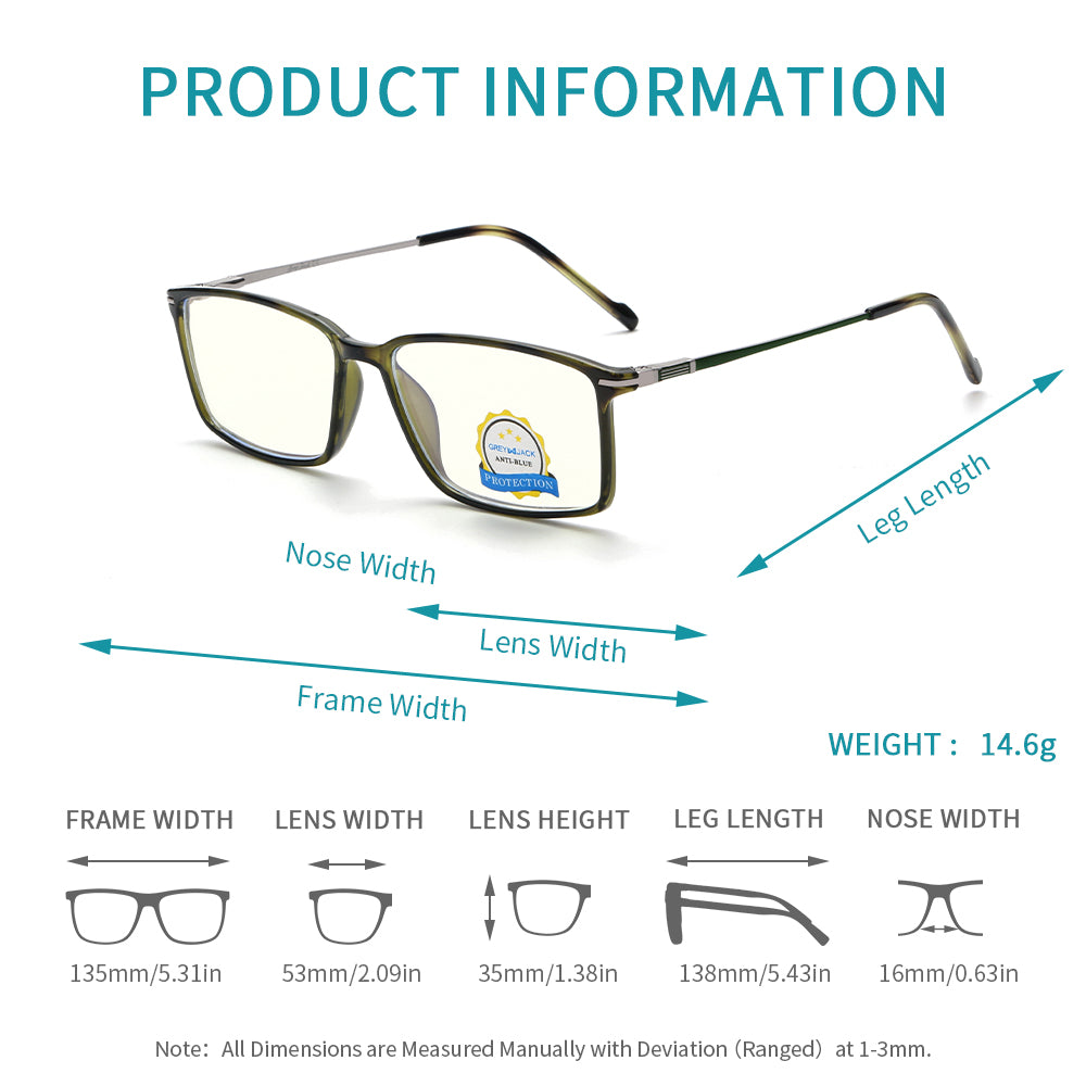 Green Frame Clear Lens