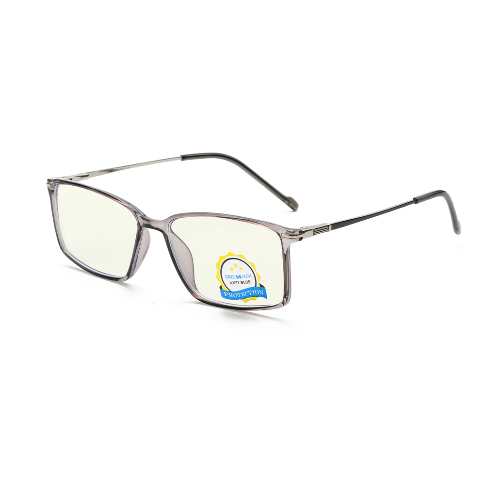 Grey Frame Clear Lens