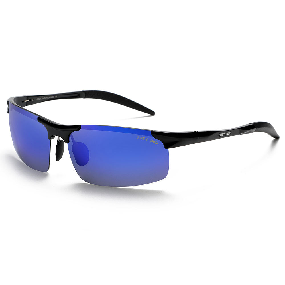 GREY JACK Al-Mg Sports Polarized Sunglasses Classic Rectangle Half