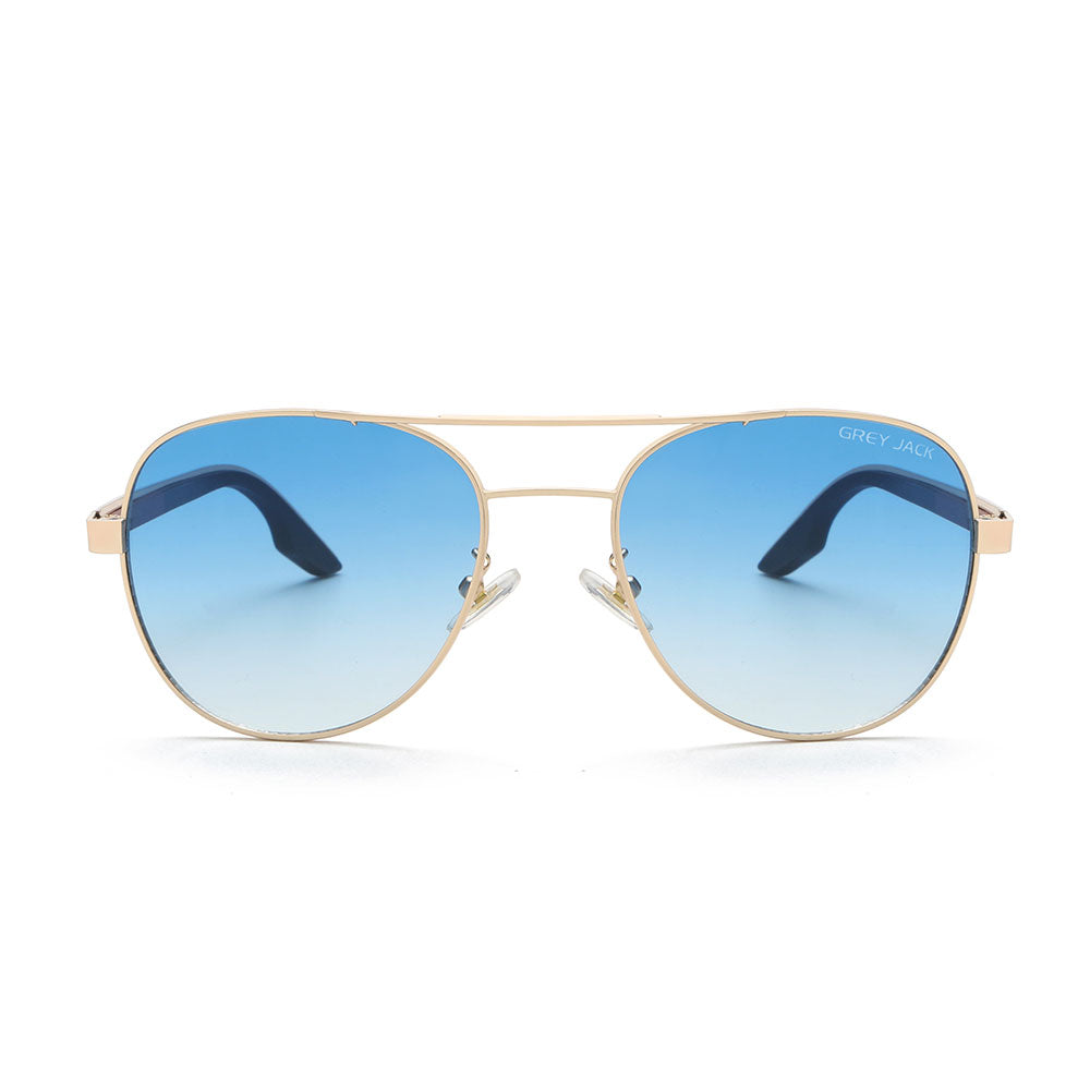 Golden Frame Double Blue Lens