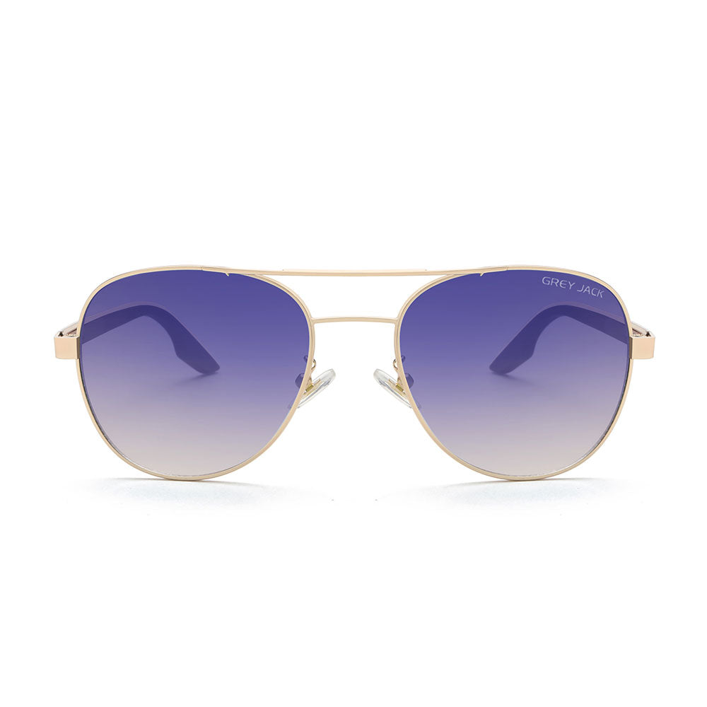 Golden Frame Double Purple Lens