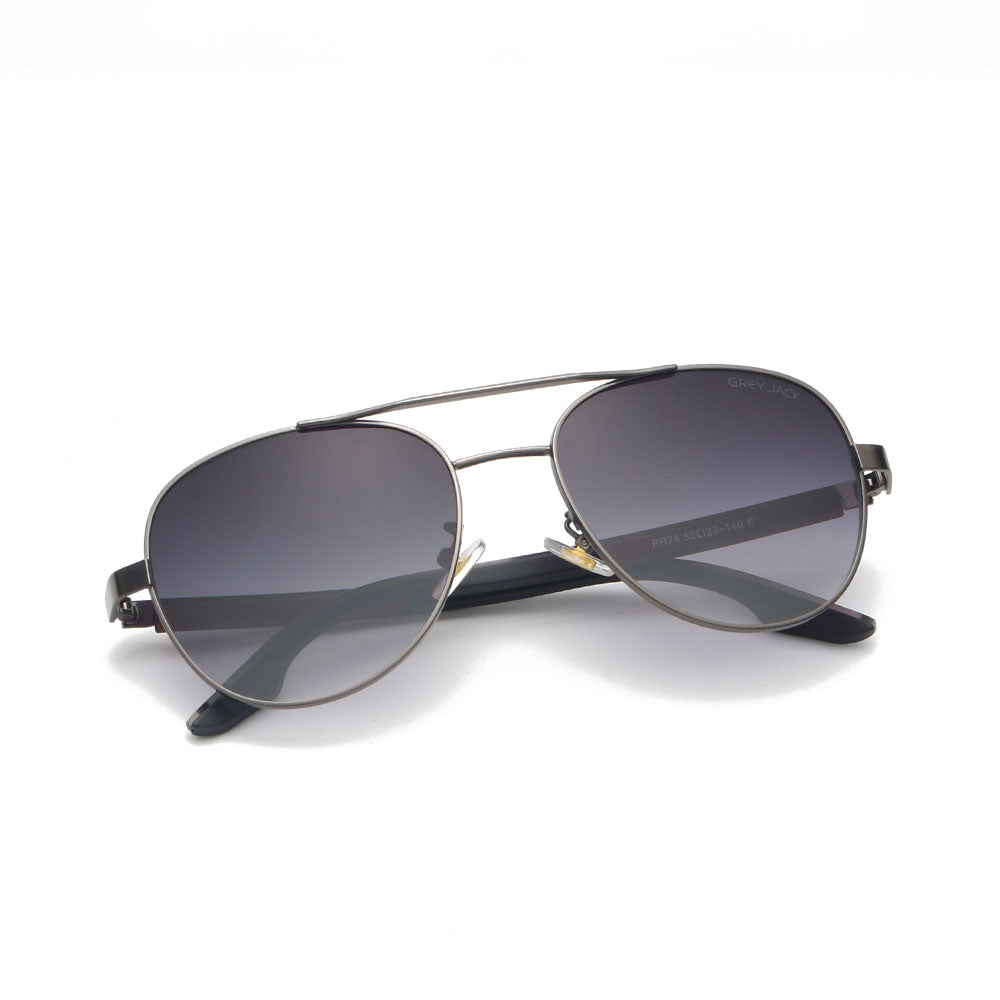 Grey Frame Double Black Lens